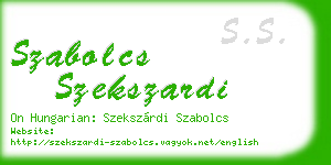 szabolcs szekszardi business card